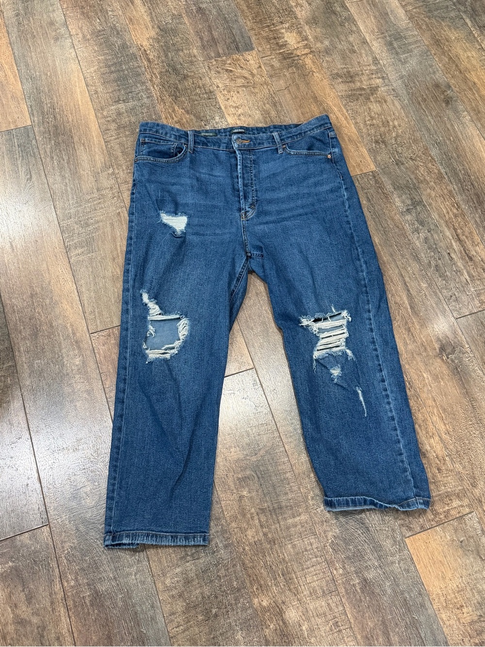 Wild Fable Distressed Dark Blue Ripped Jeans